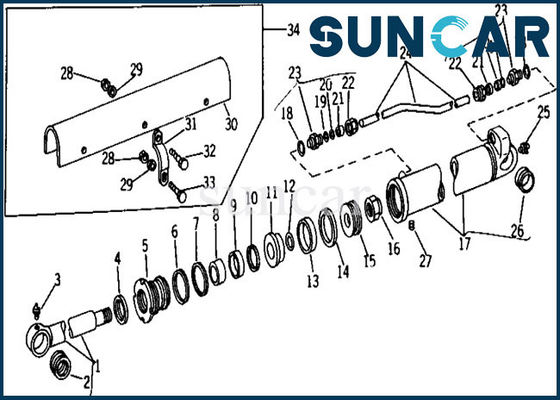 comprar Jogo da selagem da cubeta 690B de John Deere 690 dos jogos de reparação do cilindro AR105312 hidráulico online manufacture