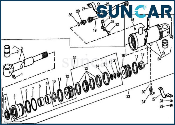 comprar Selo Kit Fits 690B John Deere Heavy Equipment do cilindro da multidão da substituição RE21401 online manufacture