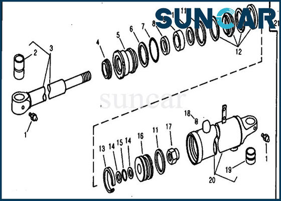 comprar 690 do cilindro hidráulico do braço da substituição de 690B John Deere RE21406 jogos de selagem online manufacture