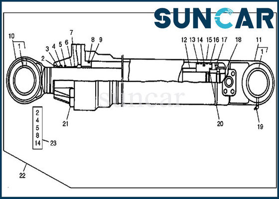 comprar Reparo Kit For 690D John Deere Service Parts do selo do cilindro do crescimento do jogo AT192187 do selo online manufacture