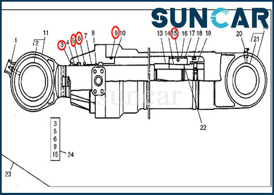 comprar Jogo de Replacement Oil Seal da máquina escavadora de Deere do jogo 690 do selo do cilindro da cubeta AT264420 online manufacture