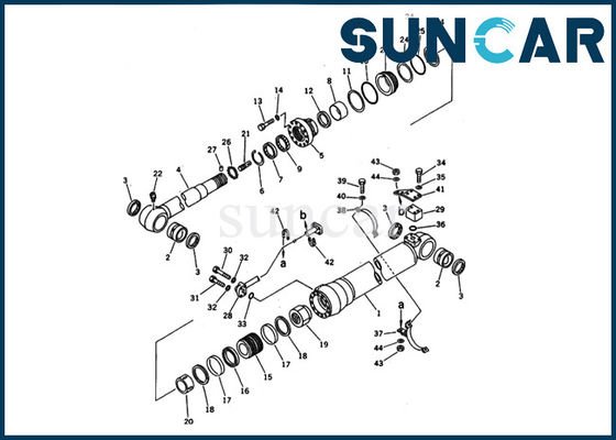 comprar 707-98-45220 jogo de reparação interno de Kit Fits Komatsu Excavator Model PC200-5 do selo do cilindro da cubeta online manufacture