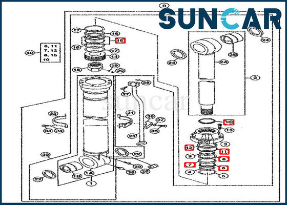 comprar 4405053 jogos 750 800C 850DLC John Deere Oil Sealing Kit do selo do cilindro hidráulico online manufacture