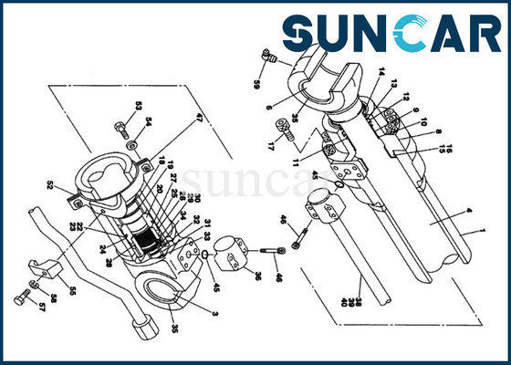 comprar LZ00449 jogo de reparação pesado do cilindro do braço da máquina escavadora do jogo do selo da CAIXA do equipamento CX130 CX135SR online manufacture