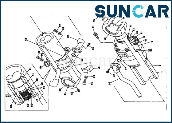 comprar Máquina escavadora Bucket Cylinder Seal Kit Fits Model CX130 CX135SR CX210LR CX240LR do CASO LZ00450 online manufacture