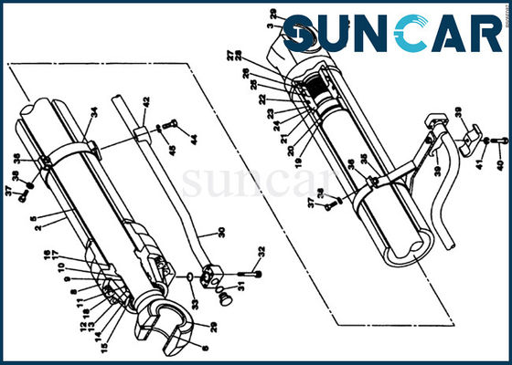 comprar Jogo de reparação do cilindro de Inner Parts Hydraulic da máquina escavadora da CAIXA CX460 do jogo do selo do cilindro do crescimento LZ00440 online manufacture