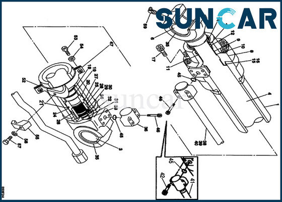 comprar As peças de reparo da selagem de Hydraulic da máquina escavadora do CASO LZ00443 armam o selo que do cilindro o jogo cabe CX210LR CX240 online manufacture