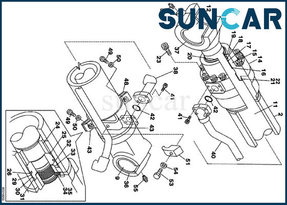 comprar Peças internas de Kit Fits Heavy Equipment CX210 CX225SR CX240 do selo do cilindro da cubeta do CASO LZ00447 online manufacture