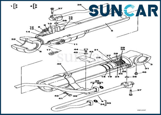 comprar Selo Kit Fits CX330 de Hydraulic Boom Cylinder da máquina escavadora da esteira rolante das peças LZ00477 do equipamento do CASO online manufacture