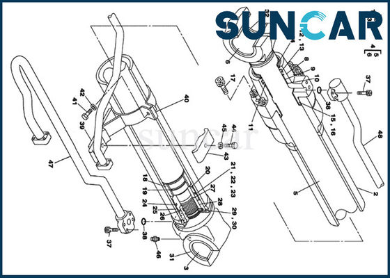 comprar LZ00483 jogo pesado do selo de Right Boom Cylinder da máquina escavadora da esteira rolante da CAIXA do equipamento CX350 online manufacture