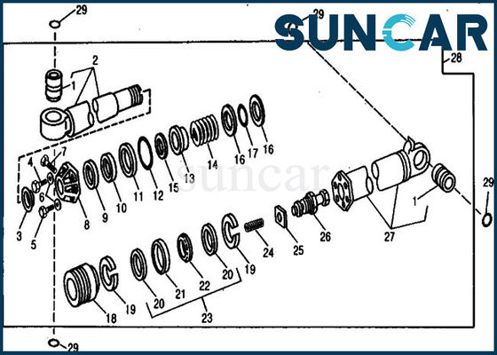 comprar Máquina escavadora de Kit For Crowd JOHN DEERE 890 do selo do reparo do cilindro RE11568 hidráulico online manufacture