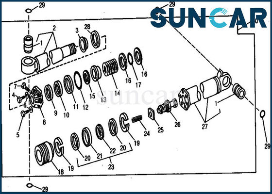 comprar Jogo 890 990 John Deere Hydraulic Service Kits do selo do cilindro da multidão da substituição RE21195 online manufacture