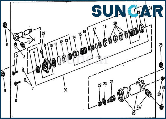 comprar Reparo Kit For Excavator 990 JOHN DEERE do selo do cilindro dos jogos RE11587 do selo da cubeta online manufacture