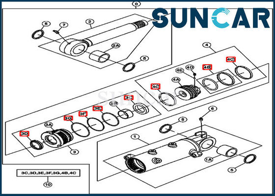comprar Selo Kit Hydraulic Cylinder Repair Kits da lâmina de JOHN DEERE 4656428 para 27D a máquina escavadora Models online manufacture