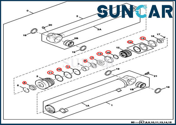comprar Os jogos de reparação do cilindro do jogo FYD00003882 do selo do braço cabem as peças de JOHN DEERE da máquina escavadora 17D online manufacture