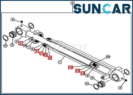 comprar Ajustes 60D 50C 50ZTS JOHN DEERE dos jogos de reparação do CYL de Kit Bucket Clamp do selo do cilindro AT260416 online manufacture