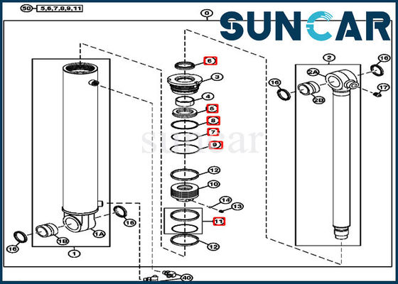 comprar Jogo de reparação 4687561 John Deere Replacement Seal Kit do cilindro do balanço do crescimento online manufacture