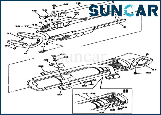 comprar Máquina escavadora CX135SR do EXEMPLO de Kit For do reparo do cilindro dos jogos do selo do crescimento LZ009410 online manufacture