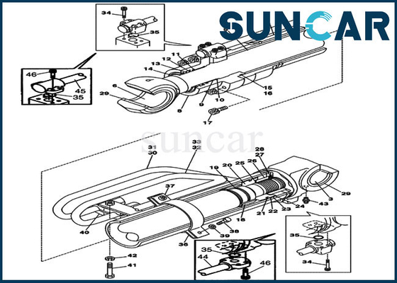 comprar Exemplo CX290 de Kit Hydraulic Rebuild Kits Fits do reparo do selo do cilindro do braço LZ00500 online manufacture