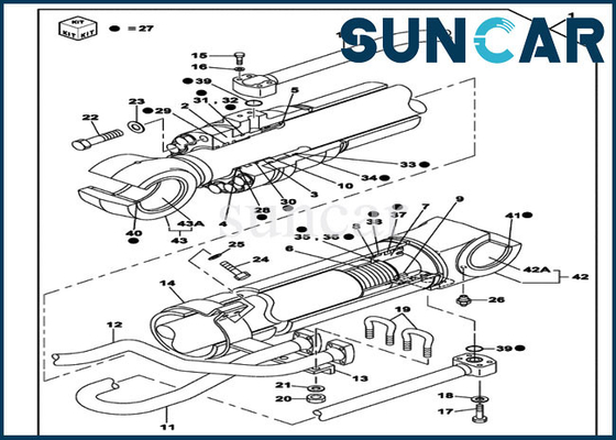 comprar Peças do EXEMPLO CX350B CX330 de Kit Hydraulic Cylinder Kits Fits do selo do reparo do crescimento LZ007300 online manufacture