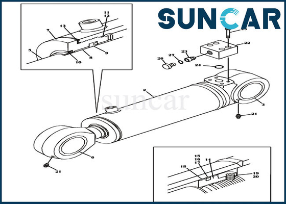 comprar LZ00621 contrapesam o EXEMPLO de Kit For CX460 CX470B CX470C do reparo do selo do cilindro online manufacture