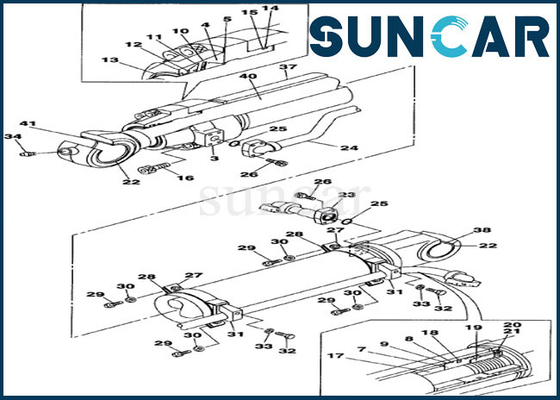 comprar EXEMPLO CX470C CX460 de Kit Fits do reparo do cilindro da cubeta do jogo LZ008380 do selo da resistência de desgaste online manufacture