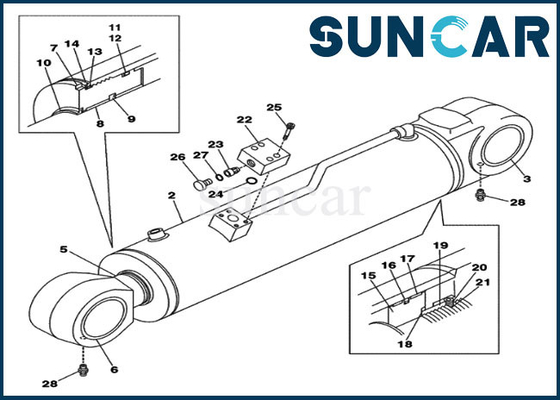 comprar reparo dedestaque Kit Fits Case CX800 CX700 do selo do cilindro do contrapeso LZ00463 online manufacture