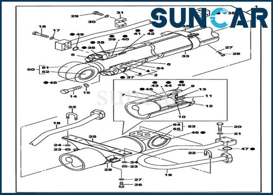 comprar Caso de selagem dos ajustes CX700B CX700 dos jogos da substituição do selo do cilindro do Dipper das peças LZ006980 online manufacture