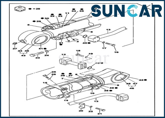 comprar Máquina escavadora da esteira rolante do EXEMPLO CX700B CX700 de Kit Fits do reparo do selo do cilindro da cubeta LZ006960 online manufacture