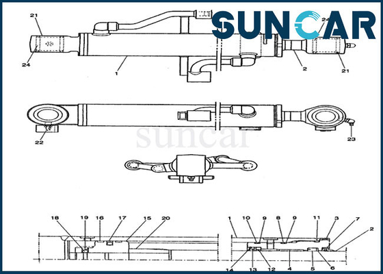 comprar Máquina escavadora Hydraulic Replacement Kits da caixa do jogo CX14 do selo do cilindro do crescimento PE01V00001R100 online manufacture