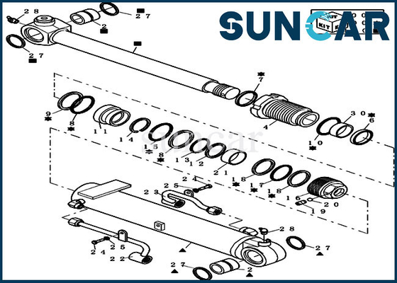comprar 72280454 EXEMPLO hidráulico Mini Crawler Excavator de Kit Fits CX31B do selo do reparo do cilindro do crescimento online manufacture