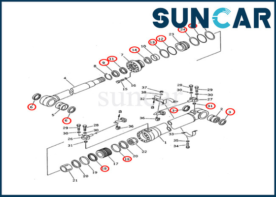 comprar 707-99-47620 7079947620 MÁQUINAS ESCAVADORAS de Kit Fits KOMATSU PC200-5 do selo do cilindro do crescimento online manufacture