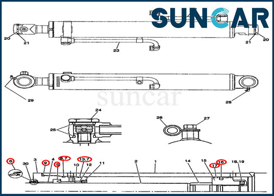 comprar Jogos da substituição do selo do cilindro da caixa do jogo PX01V00030R300 do selo do crescimento do reparo CX36 online manufacture