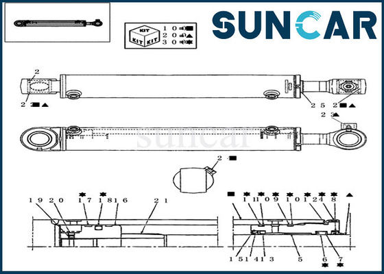 comprar Reparo Kit For CX16B Mini Crawler Excavator da caixa do jogo 72275471 do selo do cilindro do balanço online manufacture