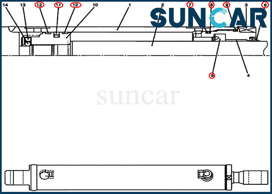comprar Os jogos de reparação do cilindro da esteira rolante PU01V00030R100 ENCAIXOTAM o jogo de Hydraulic Oil Seal da máquina escavadora de CX17B online manufacture