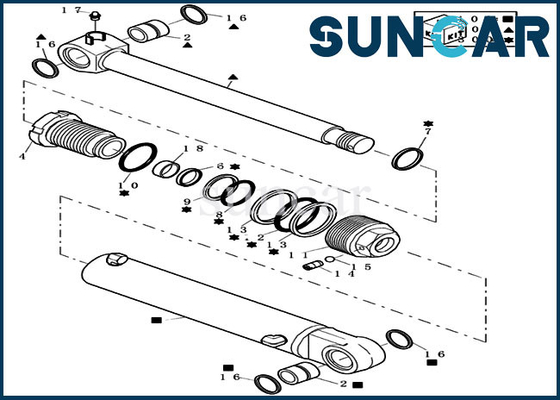 comprar Selo Kit Fits Case CX22B CX20B Mini Crawler Excavator do cilindro do braço de 72280241 balanços online manufacture