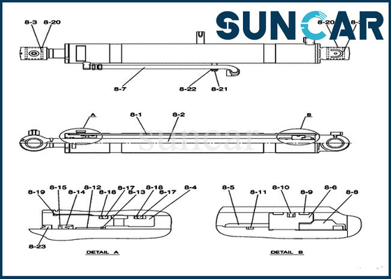comprar Máquina escavadora compacta Boom Seal Kit do caso do jogo de reparação CX50B do selo do cilindro PY01V00043R400 hidráulico online manufacture
