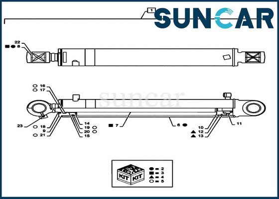 comprar Selo Kit Hydraulic Repair Sealing Kit de Swing Cylinder Piston da máquina escavadora do CASO PS01V00004R300 de CX55B online manufacture