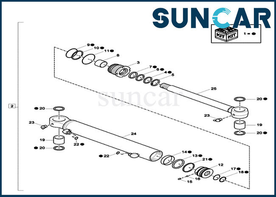 comprar Selo Kit For Case CX17C Mini Crawler Excavator do cilindro hidráulico da estrutura de XKCC-01540 XKCC01540 online manufacture