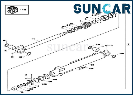 comprar Reparo Kit For Case Construction Equipment do selo do cilindro do crescimento de Excavator XKCC-00397 XKCC00397 do modelo de CX18C online manufacture