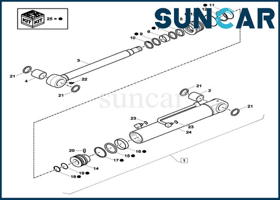 comprar Jogos de selagem hidráulicos do selo do cilindro do balanço do crescimento da peça CX26C XKCD01397 da CAIXA do jogo XKCD-01397 online manufacture