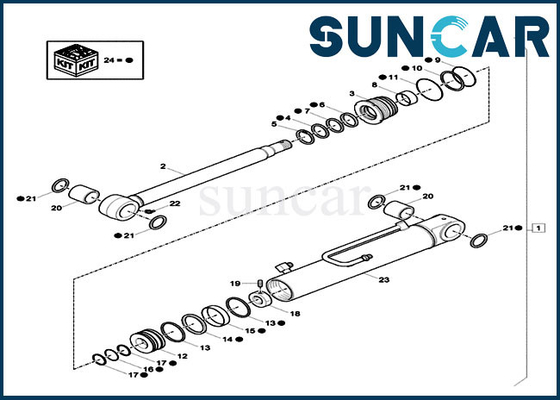comprar Jogos do serviço do cilindro hidráulico da CAIXA CX33C CX37C do jogo da selagem do balanço do crescimento de XKCC-01448 XKCC01448 online manufacture