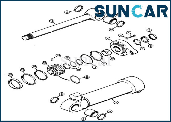 comprar Vista a cubeta do carregador da resistência G110526 que sela Kit Model 621 jogo de reparação do selo do cilindro de 821 casos online manufacture