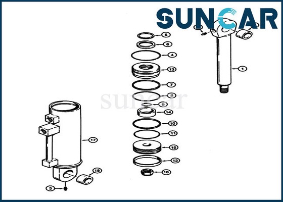 comprar Selo do óleo auxiliar Kit Fits do reparo do cilindro do carregador S300163 621, carregador da roda de 721 casos online manufacture