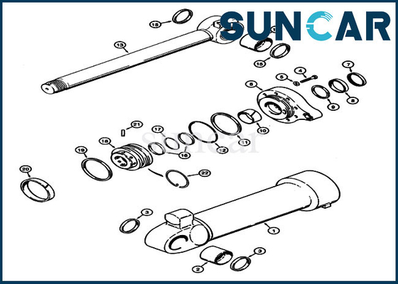 comprar Jogo modelo de Kit For Case 721 Replacement Hydraulic Sealing do selo do carregador da roda do cilindro G110690 da cubeta online manufacture