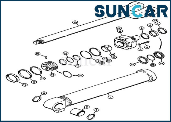 comprar jogo de selagem hidráulico de Kit Wheel Loader Case 921B 921C 921 do selo do cilindro do elevador 1986920C2 online manufacture