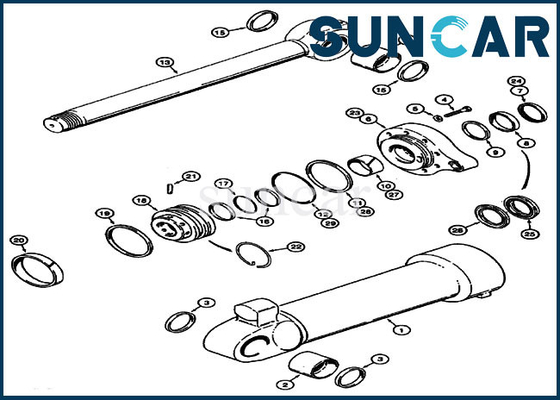 comprar selo Kit Bucket Replacement Kits do reparo do cilindro do carregador 1543303C1 da roda do caso de 721C 721B online manufacture