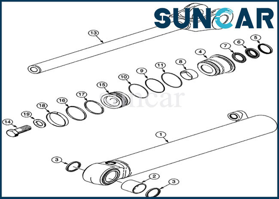 comprar jogo da selagem do cilindro hidráulico de Kit Wheel Loader Case 521D 521F 521E do selo do óleo do elevador 360979A1 online manufacture