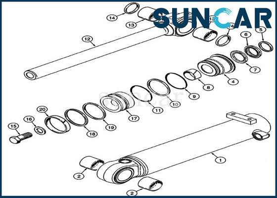 comprar EXEMPLO de Kit For 521D 621D 621F da substituição do cilindro da cubeta do jogo de reparação 360982A1 do selo do carregador online manufacture