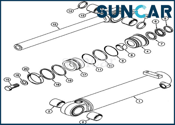 comprar O selo hidráulico Kit Fits da substituição dos jogos 360984A1 do cilindro da cubeta ENCAIXOTA o equipamento do carregador da roda 621D online manufacture